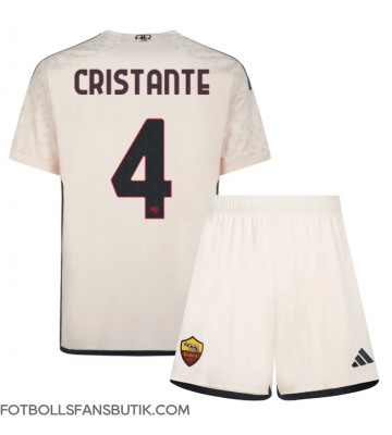 AS Roma Bryan Cristante #4 Replika Bortatröja Barn 2023-24 Kortärmad (+ Korta byxor)